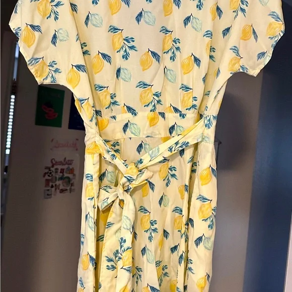 Marine Layer Camila Mini Dress
$188 Lemon print sundress sz Small A line flutter - Picture 3 of 7